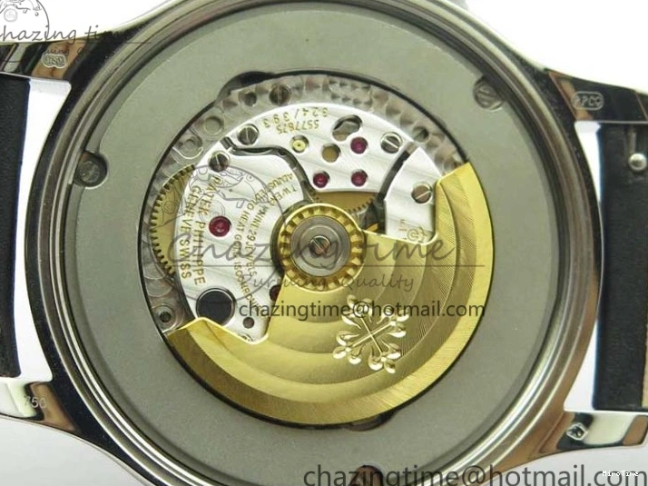 MIROTIME 0120 Practical Calatrava 5524 Pilot Travel Time SS GRF Blue Dial on Black Leather Strap A324 V 7107